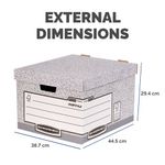 Bankers Box Storage Box Large Grey (Pack of 10) 01810-FFLP