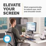 Fellowes Office Suites Standard Height Adjustable Monitor Stand Black/Silver 8031101