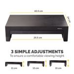 Fellowes Designer Suites Monitor Stand Black 8038101