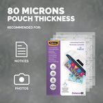 Fellowes Laminating Pouch A4 160 Micron Total Thickness Gloss (Pack of 100) 5306101