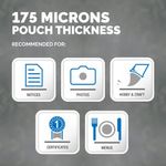 Fellowes Protect175 Laminating Pouch A4 350 Micron Total Thickness Gloss (Pack of 100) 53087