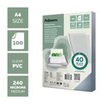Fellowes Clear PVC Covers for Wire and Com Binding Machines 240 Micron (Pack of 100) 53762