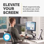 Fellowes Smart Suites Height Adjustable Monitor Stand Black/Silver 8020101