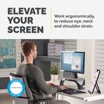 Fellowes Smart Suites Height Adjustable Monitor Stand Black/Silver 8020101