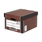 Bankers Box Premium Classic Storage Box Woodgrain (Pack of 5) 7250513