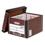 Bankers Box Premium Classic Storage Box Woodgrain (Pack of 5) 7250513