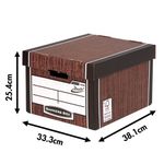 Bankers Box Premium Classic Storage Box Woodgrain (Pack of 5) 7250513