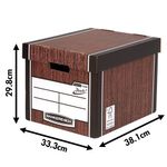 Bankers Box Premium Tall Storage Box Woodgrain (Pack of 5) 7260520