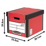 Bankers Box Premium Tall Storage Box Red (Pack of 5) 7260706