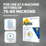 Fellowes Apex A3 Light Duty Laminating Pouches Clear (Pack of 100) 6001901