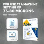 Fellowes Apex A4 Light Duty Laminating Pouches Clear (Pack of 100) 6003201