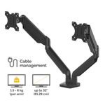 Fellowes Platinum Series Dual Monitor Arm Black 8042501