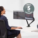 Fellowes Platinum Series Dual Monitor Arm Black 8042501