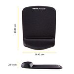 Fellowes Plush Touch Mousepad Wrist Support Black 9252003