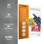 Fellowes Admire EasyMove Laminating Pouch A4 160 Micron Total Thickness (Pack of 25) 5601701