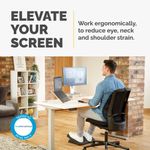 Fellowes Clarity Adjustable Monitor Stand Clear Acrylic 9731101