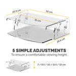 Fellowes Clarity Adjustable Monitor Stand Clear Acrylic 9731101