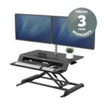 Fellowes Lotus LT Sit-Stand Workstation Black 8215001