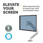 Fellowes Platinum Series Single Monitor Arm Silver 8056401