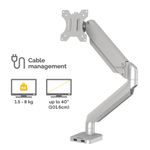 Fellowes Platinum Series Single Monitor Arm Silver 8056401