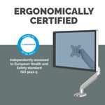 Fellowes Platinum Series Single Monitor Arm Silver 8056401