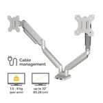 Fellowes Platinum Series Dual Monitor Arm Silver 8056501