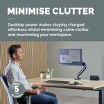 Fellowes Power Desk Type G UK/IE 1 Socket 1 USB-A + 1 USB-C Port Black 100136980