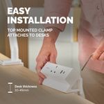 Fellowes Power Desk Type G UK/IE 1 Socket 1 USB-A + 1 USB-C Port White 100137171