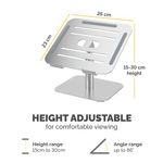 Fellowes Alumia Desk Based Laptop Stand Silver 100138880
