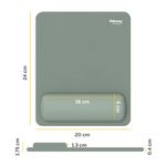 Fellowes Breyta Standard Mouse Pad Wrist Rest Sage 100142558
