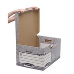 Bankers Box System Flip Top Storage Box Grey (Pack of 10) 01815