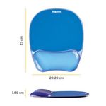 Fellowes Crystals Gel Mouse Pad Blue 9114106