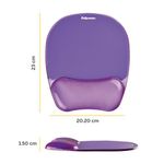 Fellowes Crystals Gel Mouse Pad Purple 9144103