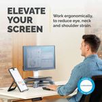 Fellowes Rotating Monitor Stand Platform 14kg Capacity Graphite 9145003