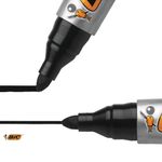 Bic 2000 Permanent Marker Bullet Tip Black (Pack of 12) 820915