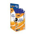 Bic Cristal Fine Ballpoint Pen Blue (50 Pack) 872730