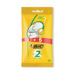 Bic 2 Disposable Razor 10+5 (Pack of 15) 905089