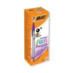 Bic Cristal Fun Ballpoint Pen Large Purple (20 Pack) 929055