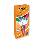 Bic 4 Colours Ballpoint Pens Medium Point Assorted (12 Pack) 964775