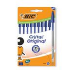 Bic Cristal Ballpoint Pen Medium Blue (Pack of 10) 516352