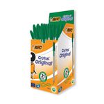 Bic Cristal Ballpoint Pen Medium Green (50 Pack) 8373629