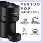 Nespresso Vertuo Pop Coffee Machine Bundle Pack Black ENV90.B + Caps
