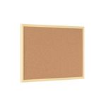 Bi-Office Pastel Cork Noticeboard Yellow Frame 600x400mm MC030011961