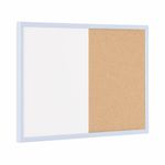 Bi-Office Pastel Magnetic Cork Combination Board Blue Frame 60x40cm MX03106981