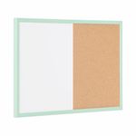 Bi-Office Pastel Magnetic Cork Combination Board Green Frame 60x40cm MX03106971