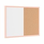 Bi-Office Pastel Magnetic Cork Combination Board Salmon Frame 60x40cm MX03106991