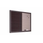 Bi-Office Black Shadow Fabric Silver Finish Board Black Frame 60x45cm MX04232169