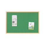 Earth Executive Felt Noticeboard 90x60cm Green Oak MDF Frame FB0744239