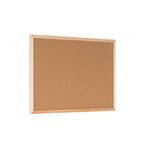 Bi-Office Double-Sided Board Cork Red Felt Pine Frame 60x40cm FB0310010