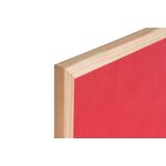 Bi-Office Double-Sided Board Cork Red Felt Pine Frame 60x40cm FB0310010